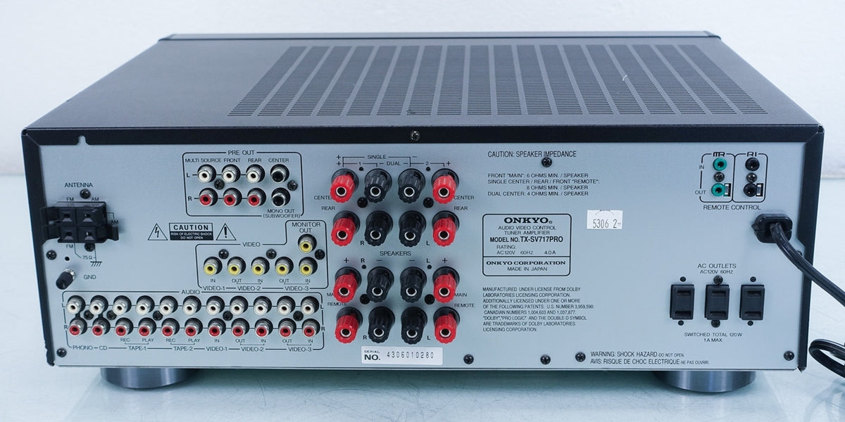 Onkyo TX-SV717PRO Home Theater / Stereo Receiver with Phono — The Onkyo TX-SV717PRO Home Theater / Stereo Receiver with Phono — The