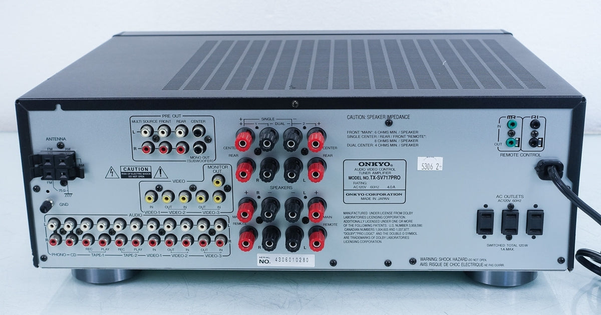 Onkyo TX-SV717PRO Home Theater / Stereo Receiver with Phono — The