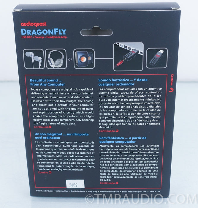 Audioquest Dragonfly Version 1.2 USB DAC in Factory Box