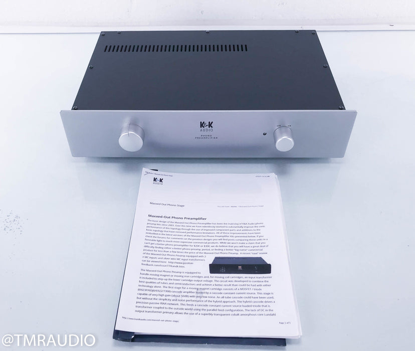 K&K Audio Maxxed-Out MM Phono Preamplifier