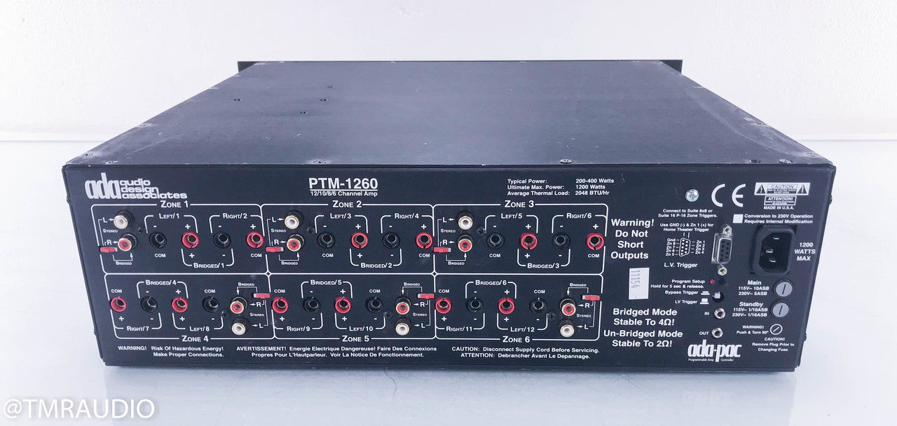 Audio Design Associates PTM-1260 12 Channel Power Amplifier
