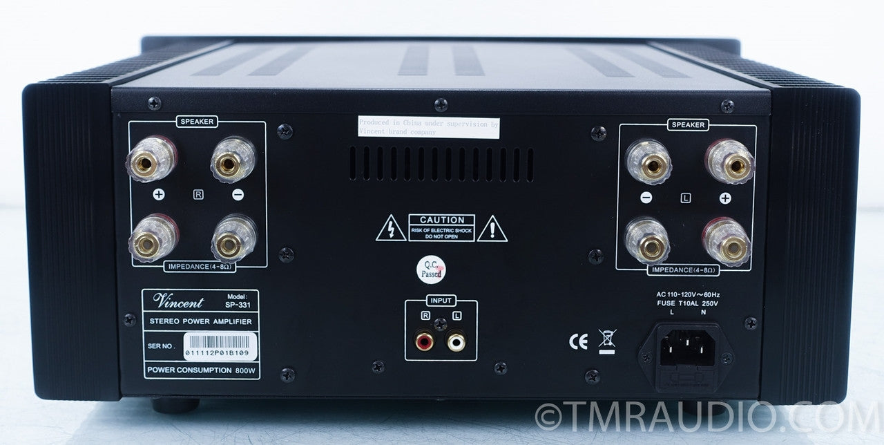 Vincent Audio SP 331 Tube / SS Hybrid Power Amplifier in Factory Box