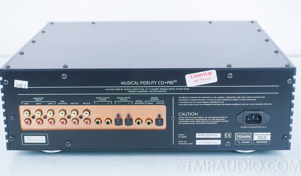 Musical Fidelity CD-PRE 24 Preamplifier / CD Player
