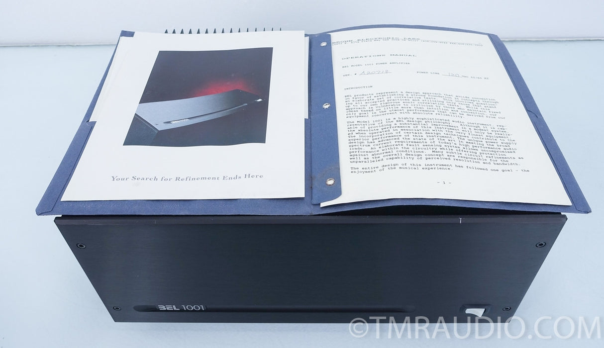 BEL 1001 MK V Monoblock Amplifier Pair