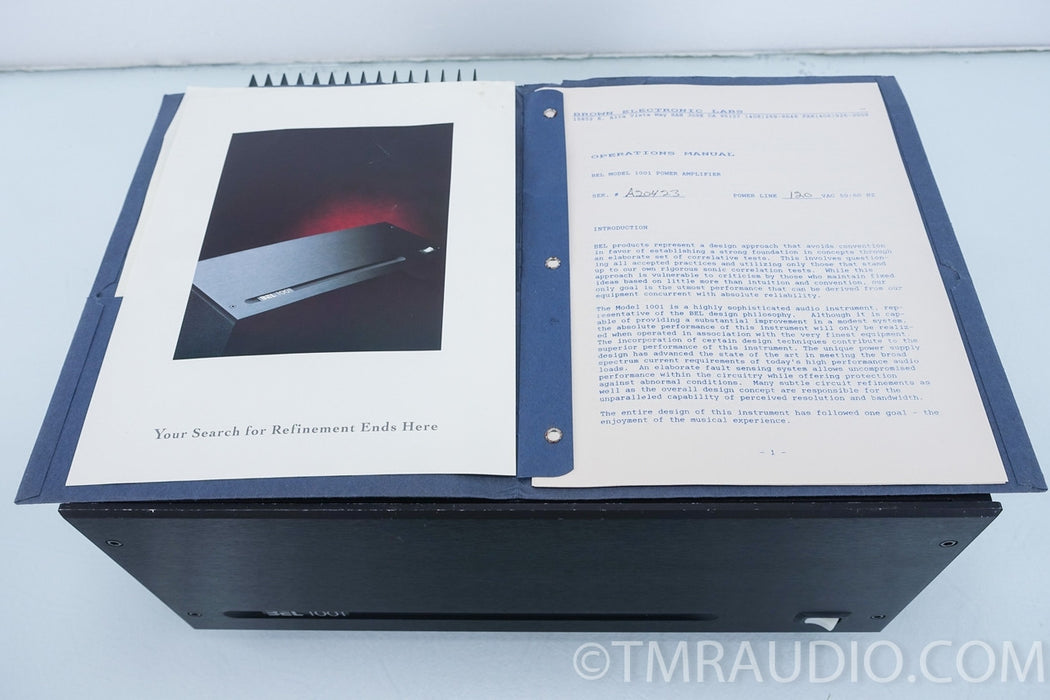 BEL 1001 MK V Monoblock Amplifier Pair