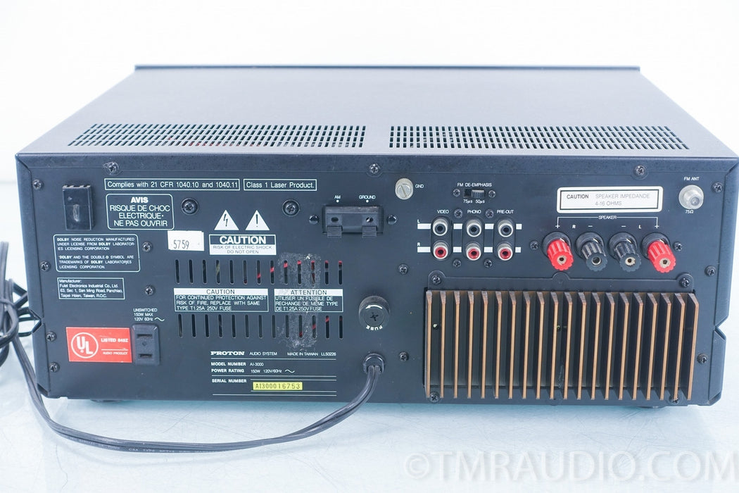 Proton AI-3000 CD, Cassette, AM / FM Receiver