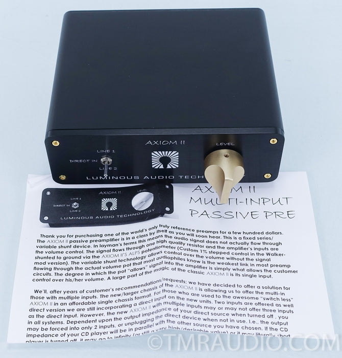 Luminous Audio Axiom 2 Stereo Preamplifier in Box