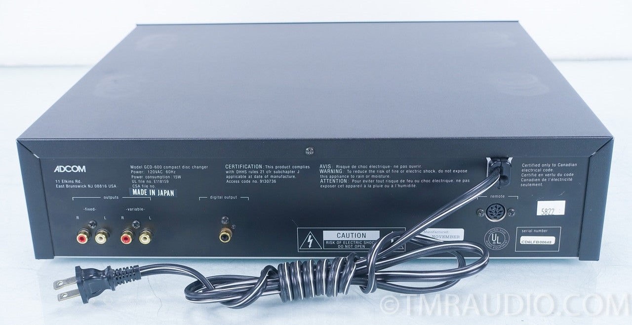 Adcom GCD-600 5 Disc CD Changer / Player