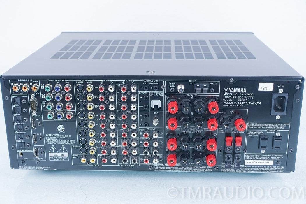 Yamaha RX-V2600 Home Theater Receiver (Bad HDMI)