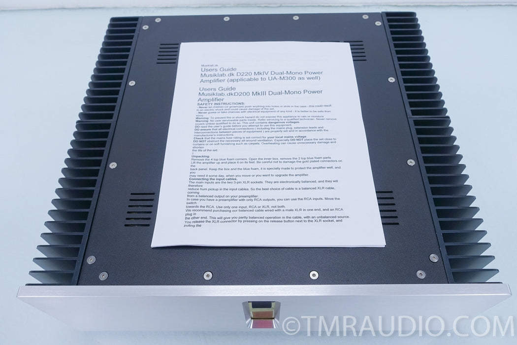 MusikLab Ultimate Audio M300 Monoblocks - Supercharged Gamut M250 MKIII
