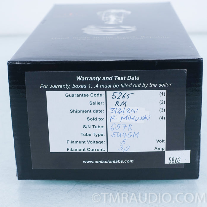 Emission Labs 5U4GM Tube in Factory Box