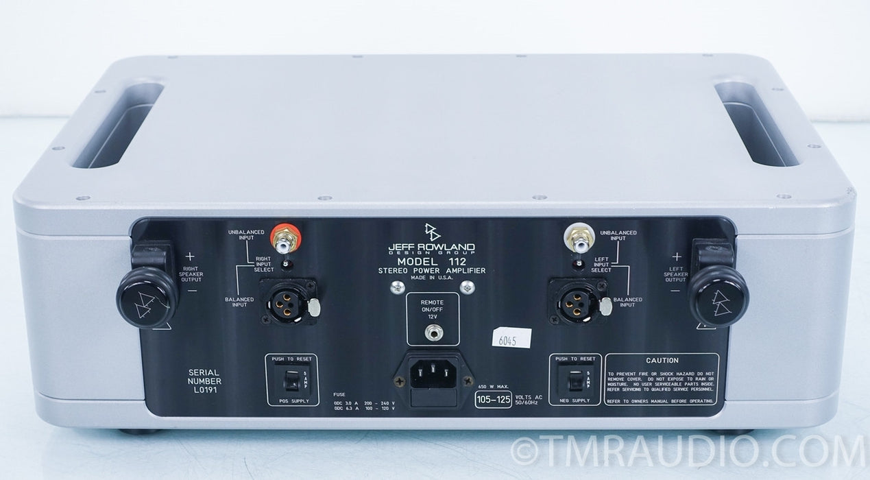 Jeff Rowland Model 112 Power Amplifier