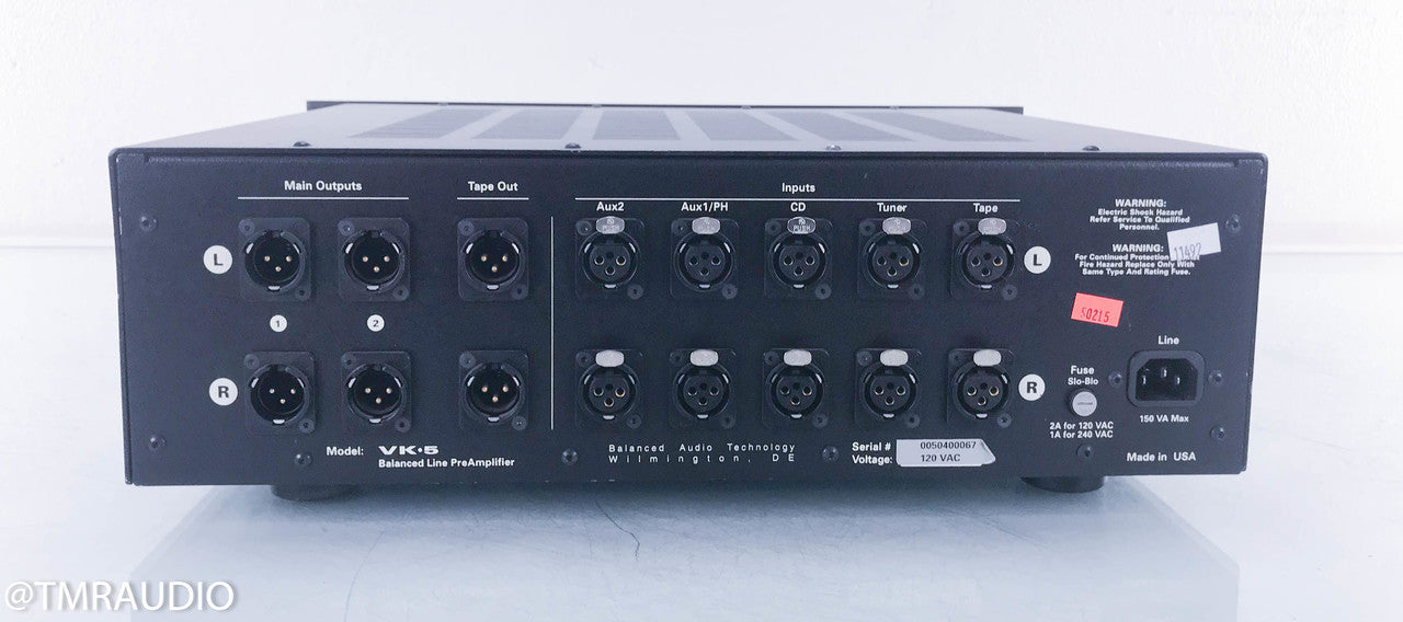 BAT VK-5i Balanced Stereo Tube Preamplifier