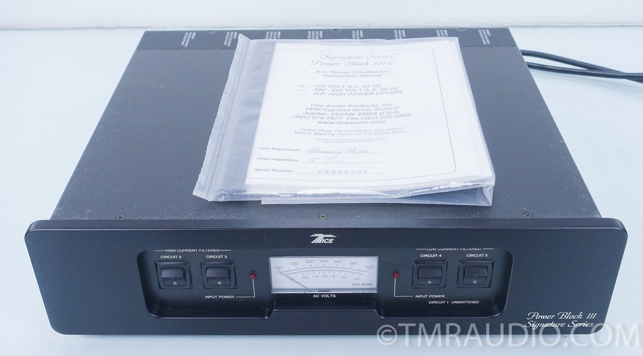 Tice Power Block III Signature Power Conditioner in Factory Box