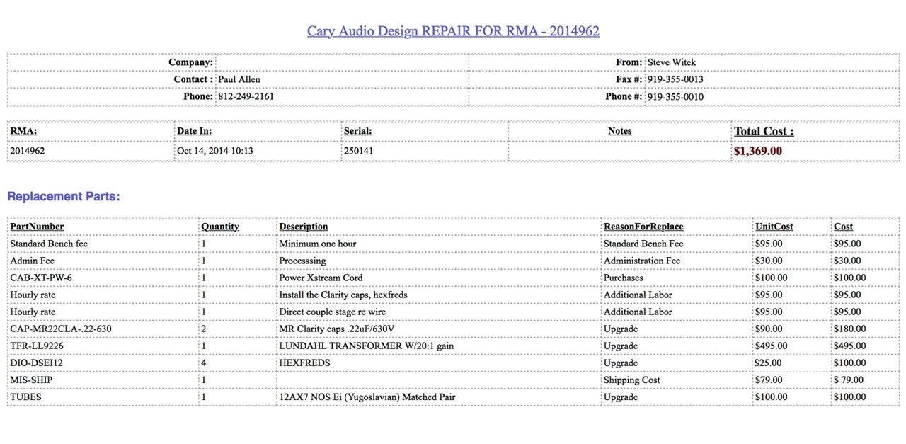 Cary SLP 98P Stereo Tube Preamplifier