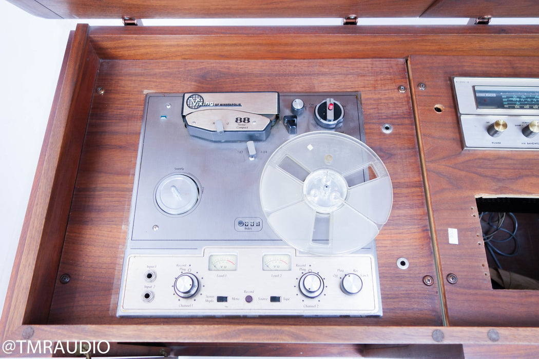 JBL C58 Delphi Vintage Cabinet w/ Vintage Reel to Reel Player, Tuner, Turntable