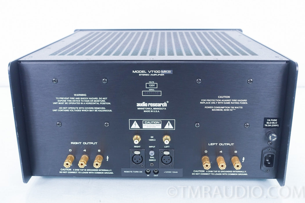 Audio Research VT100 Mark III Stereo Tube Amplifier