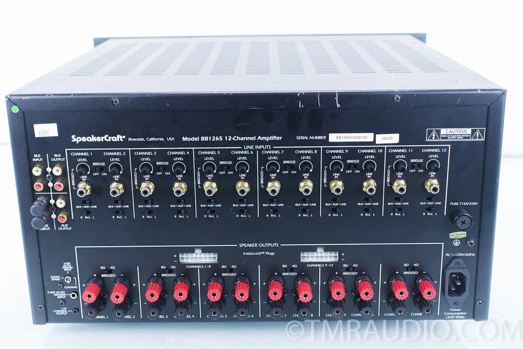 SpeakerCraft BB1265 12 Channel Power Amplifier AS-IS (2 channels out)