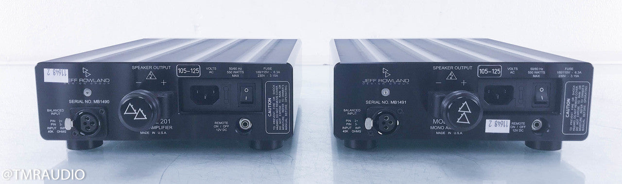 Jeff Rowland Model 201 Mono Power Amplifiers
