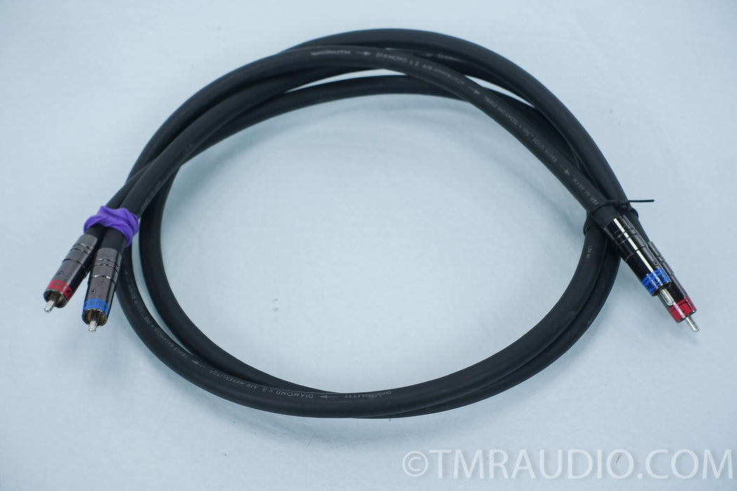 Audioquest AudioTruth Diamond x3 Air-Hyperlitz RCA Cables, 1m Pair Interconnects