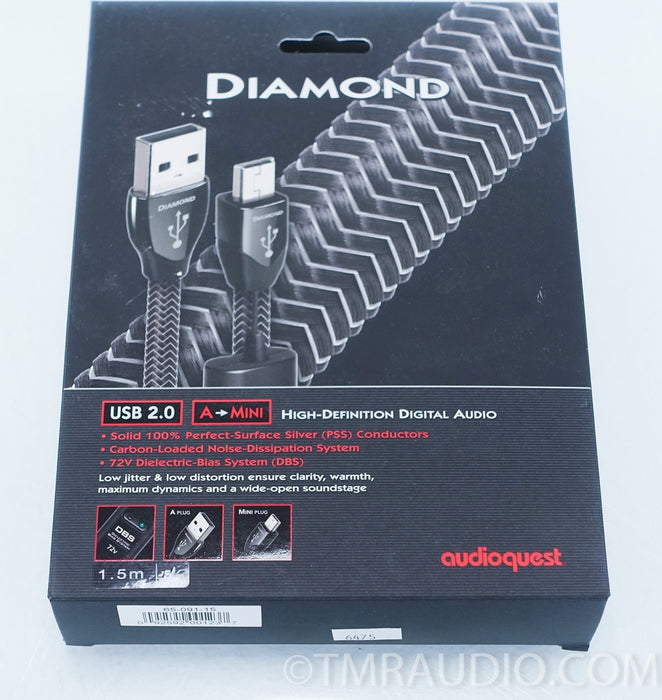 AudioQuest Diamond Mini USB Cable 1.5m Interconnect in Factory Box