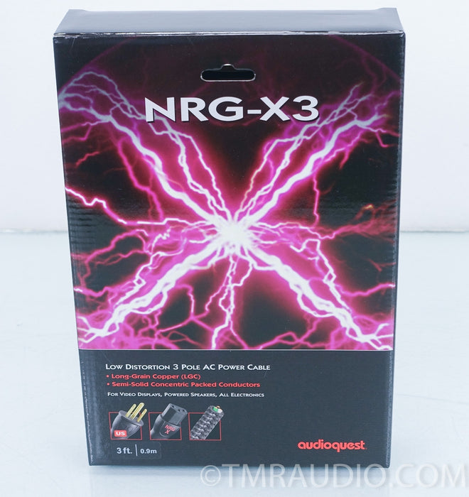 Audioquest NRG-X3 3' Power Cable in Factory Box