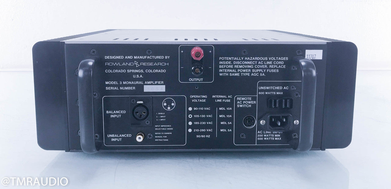Rowland Research Model 3 Mono Power Amplifier