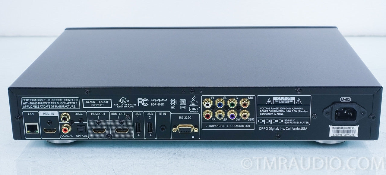 Oppo BDP-103D Darbee Bluray Disc Player in Factory Box