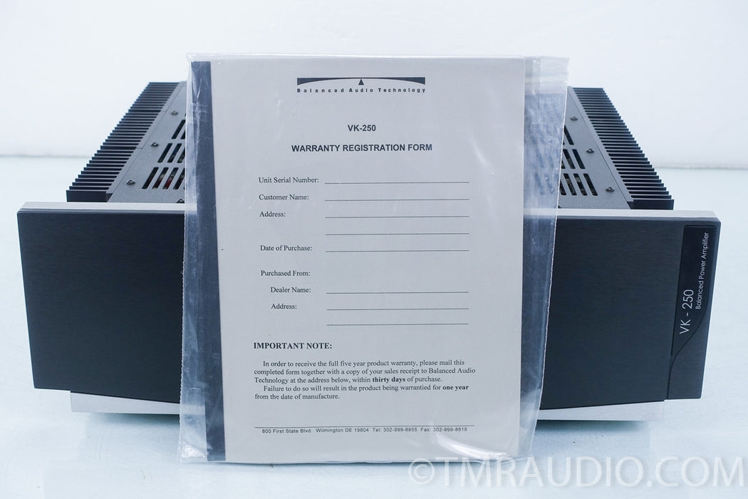 Balanced Audio Technology BAT VK-250 Power Amplifier