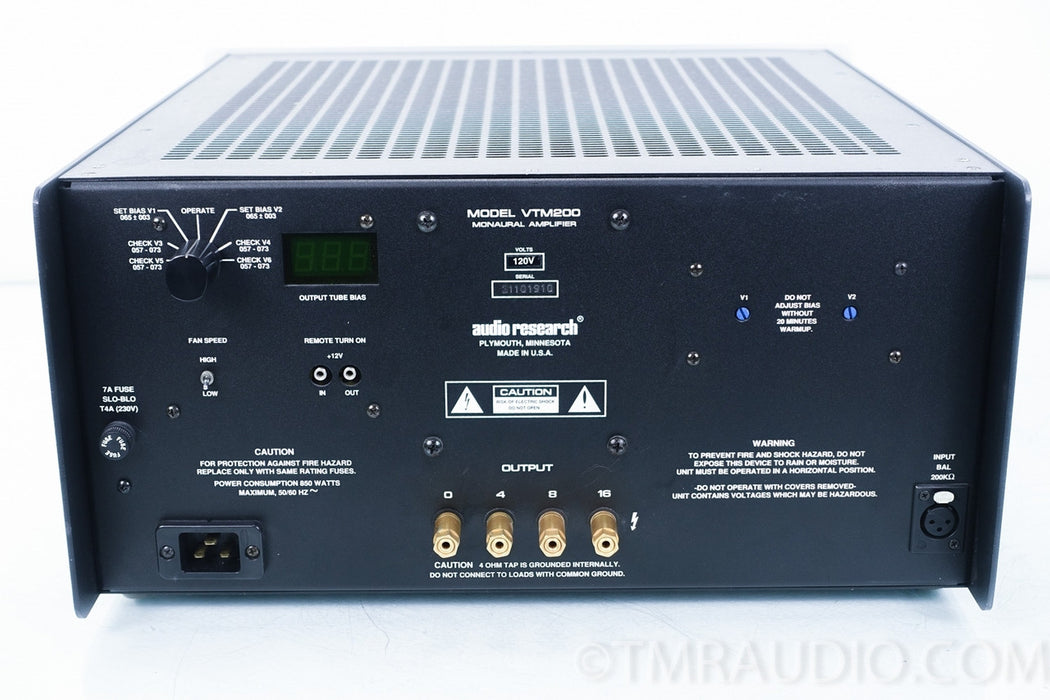 Audio Research VTM200 Tube Monoblock Amplifiers