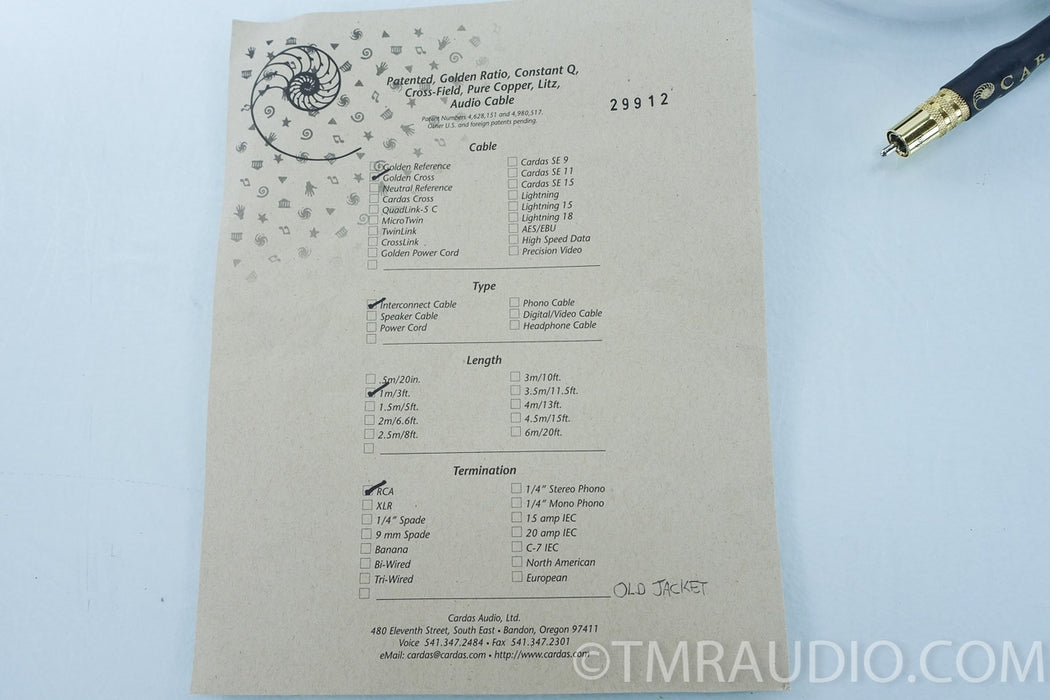 Cardas Golden Cross RCA Cables