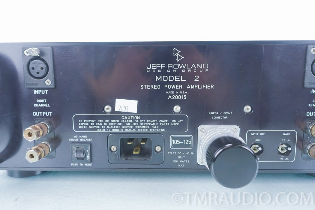 Jeff Rowland Model 2 Stereo Power Amplifier