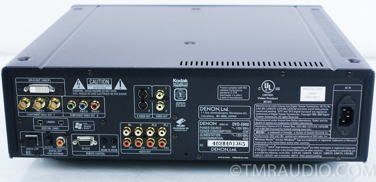 Denon DVD-5900 DVD Audio-Video / SACD / CD Player