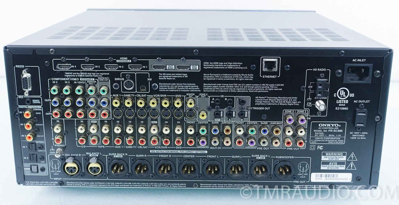 Onkyo PR-SC886 Preamplifier / Home Theater Processor
