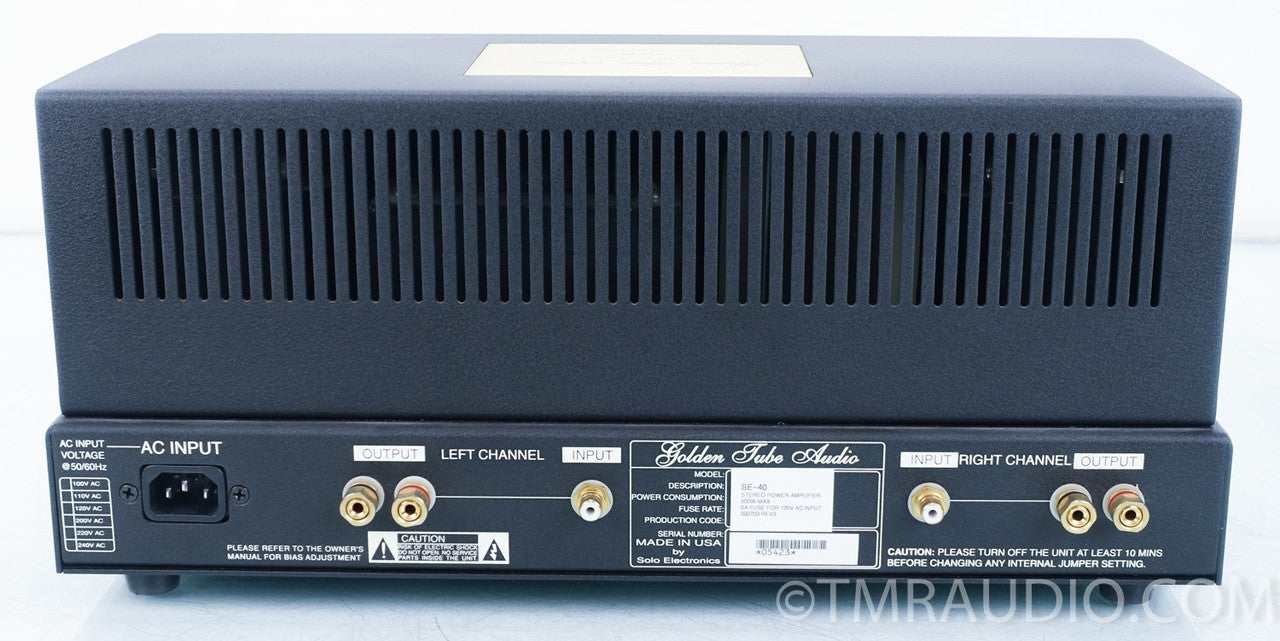 Golden Tube Audio SE-40 Tube Amplifier