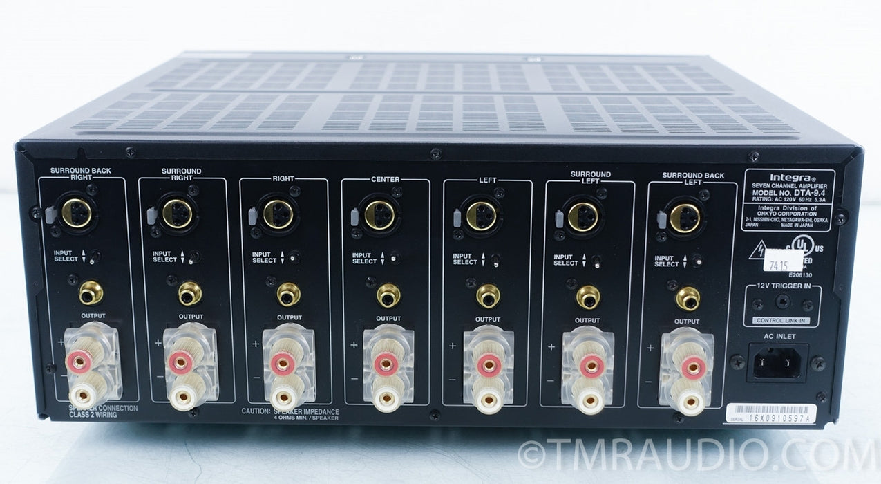 Integra DTA-9.4 7 Channel Power Amplifier AS-IS
