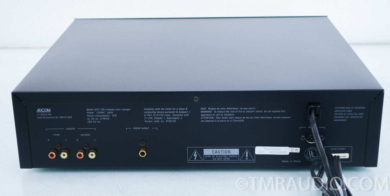 Adcom GCD-700 5 Disc CD Changer / Player