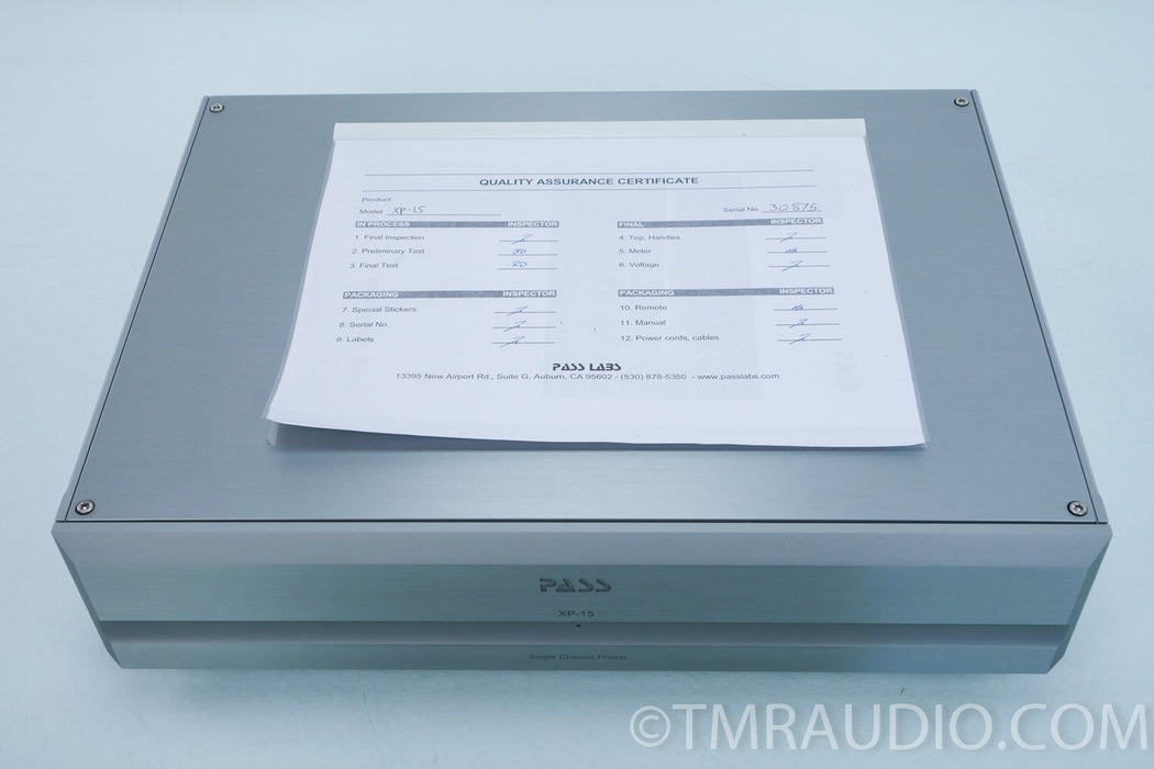 Pass Labs XP-15 MM/MC Phono Stage / Preamplifier