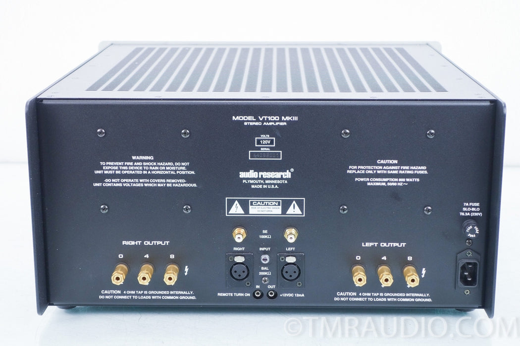 Audio Research VT100 Mk III Tube Power Amplifier