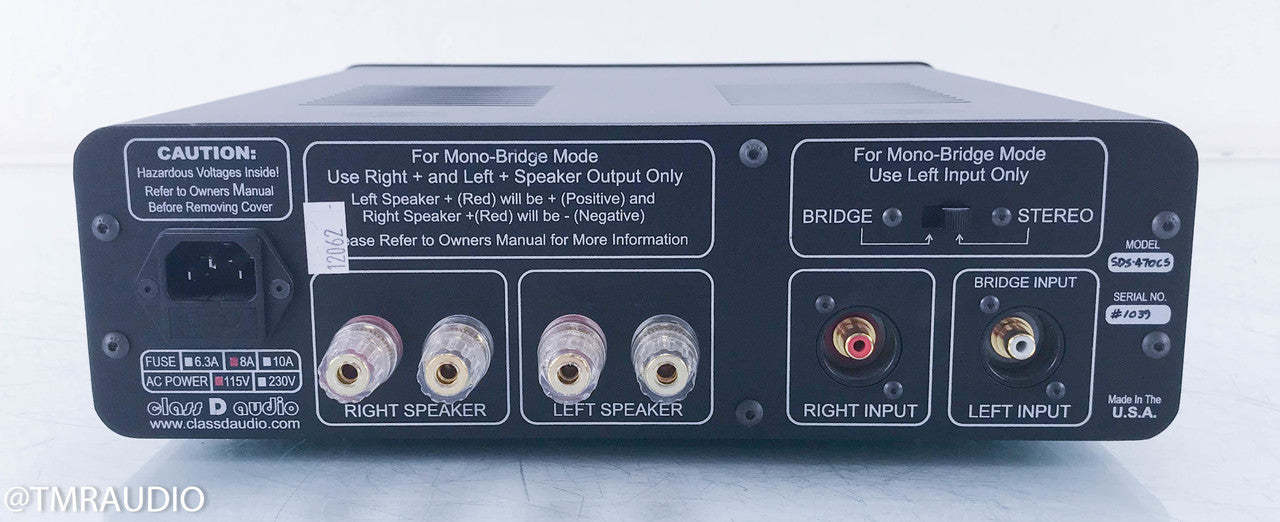 Class D Audio SDS-470CS Stereo Power Amplifier