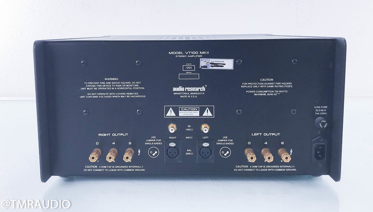 Audio Research VT100 Mk II Stereo Tube Power Amplifier