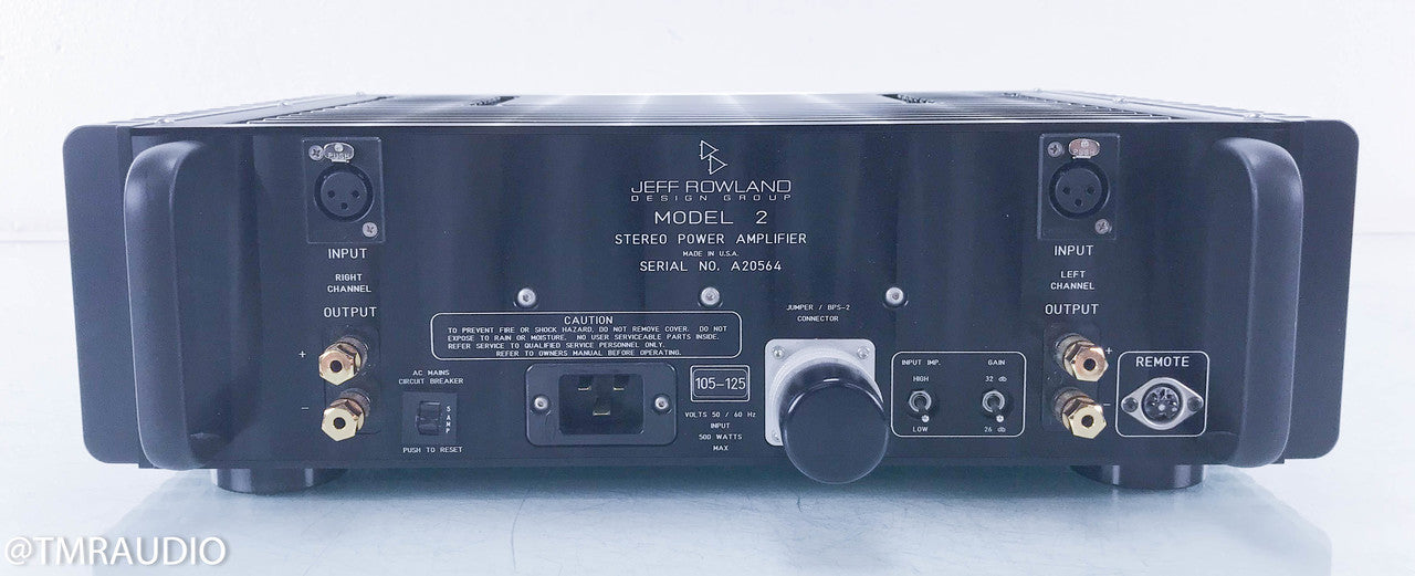 Jeff Rowland Model 2 Stereo Power Amplifier w/ Flight Case