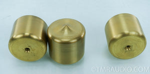 Mapleshade Threaded Heavyfoot v.3 Brass Feet (Set of 3) 2" h