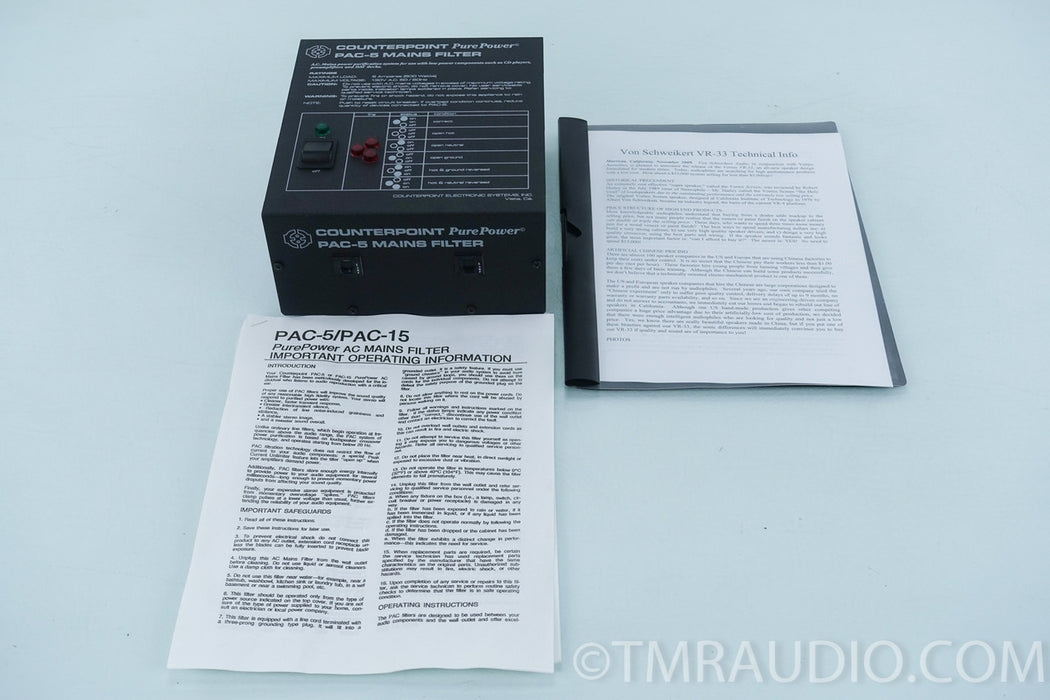 Counterpoint PAC-5 PurePower Mains Power Filter