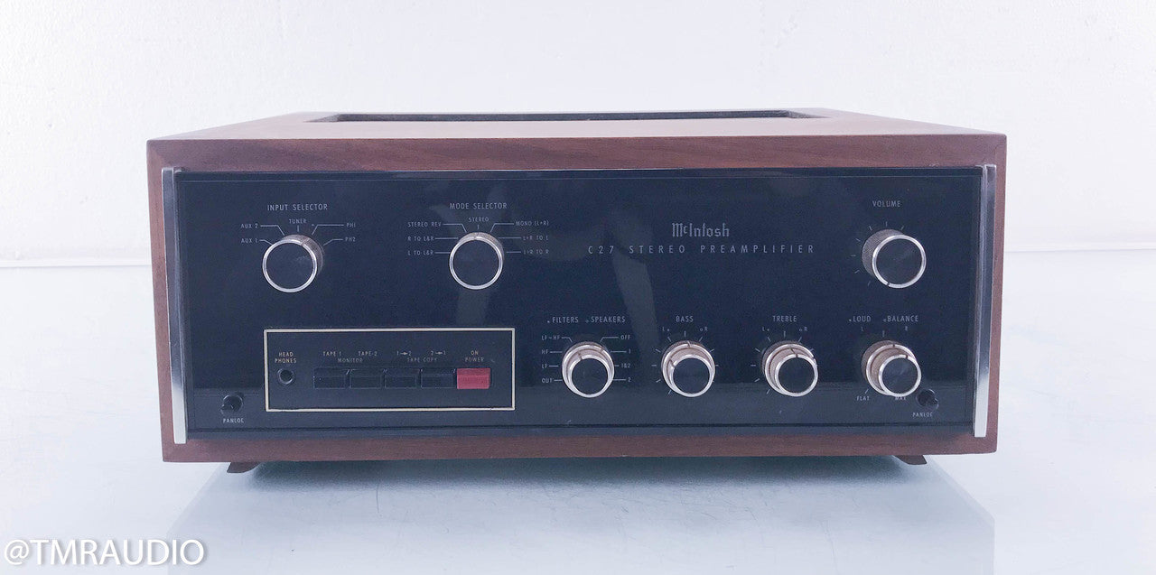 McIntosh C27 Vintage Stereo Preamplifier in Walnut Cabinet