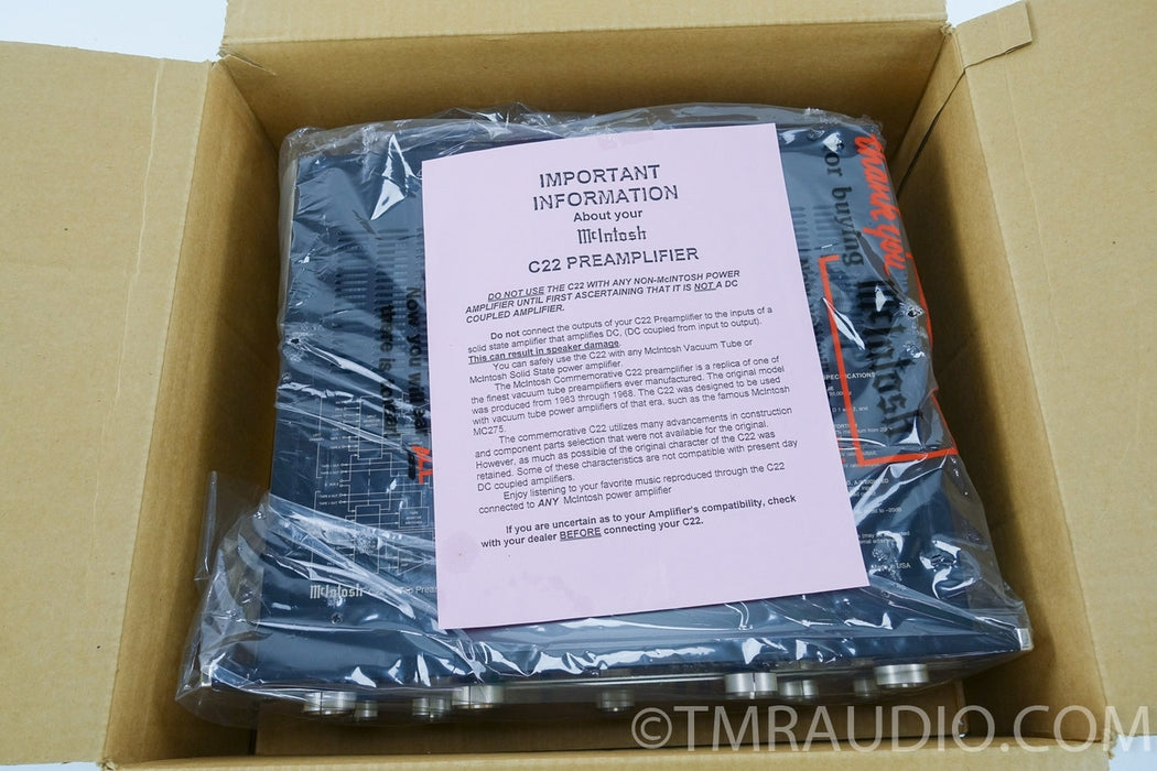 McIntosh C22 Commemorative Edition Stereo Preamplifier (NEW)