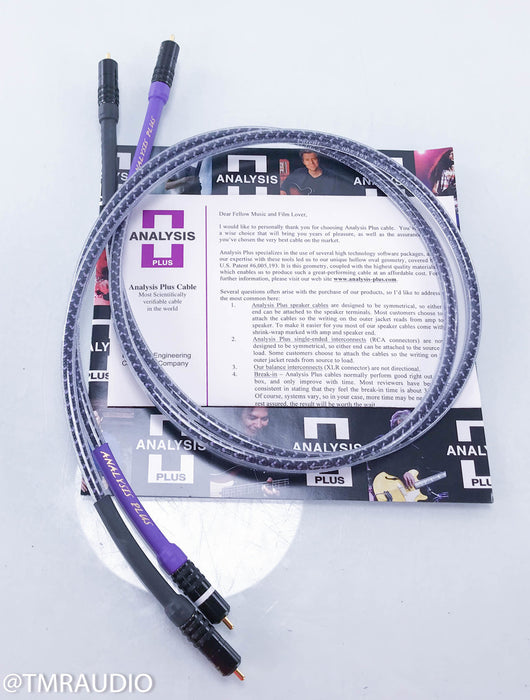 Analysis Plus Solo Crystal Oval RCA Cables
