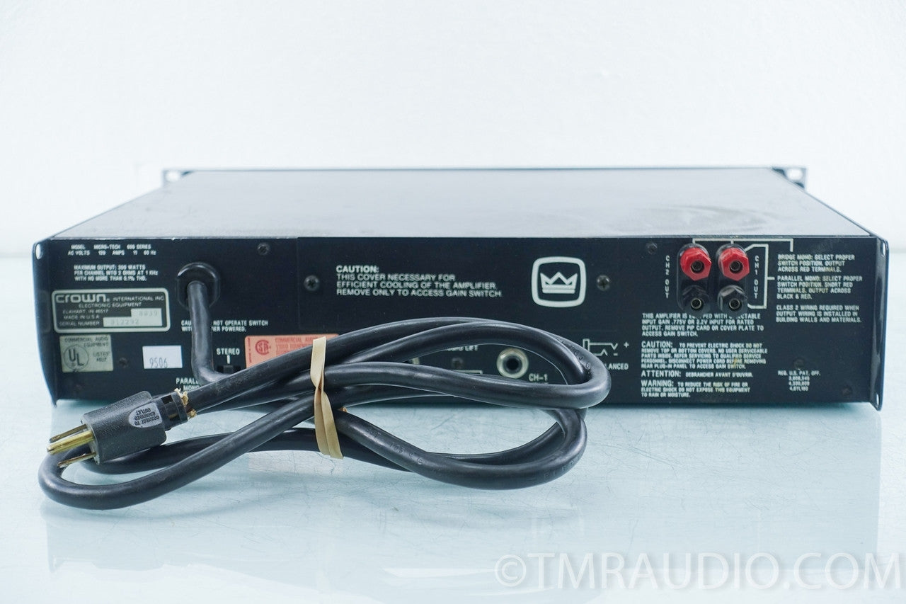 Crown Micro-Tech 600 Stereo Power Amplifier — The Music Room