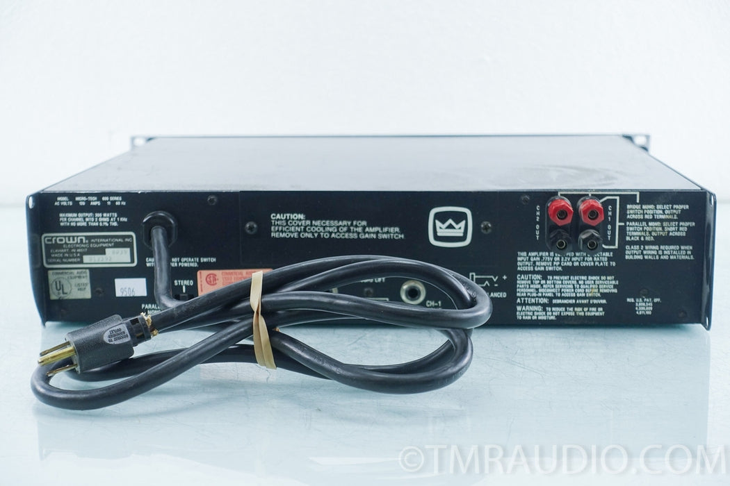 Crown Micro-Tech 600 Stereo Power Amplifier