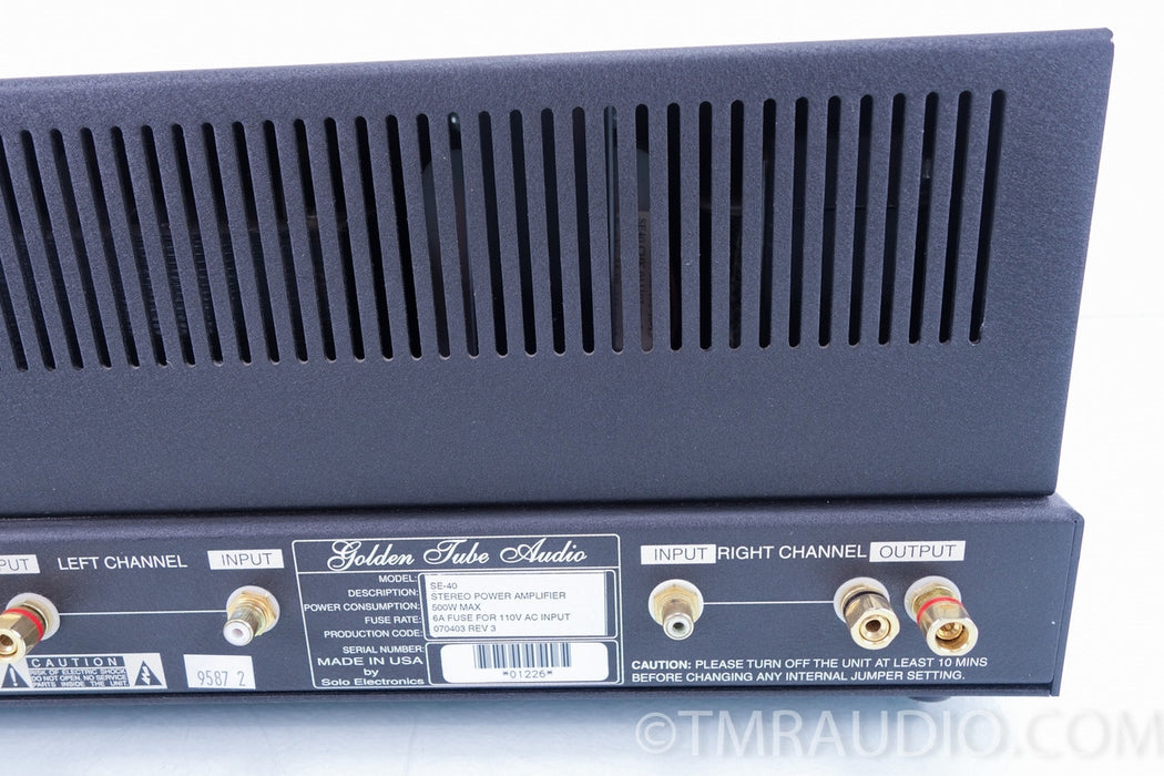 Golden Tube Audio SE-40 Tube Amplifier
